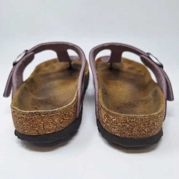 Birkenstock Gize Birko-Flor Shiny Purple Sandals Thong Women's Size 37 - Picture 3 of 11